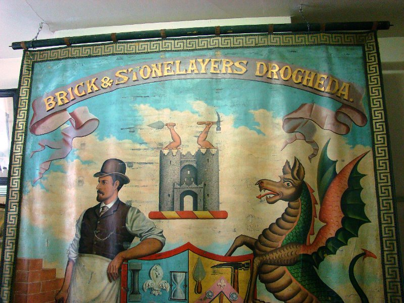 DSC08796.JPG - Drogheda: Millmount Museum oil painted trade union banners.